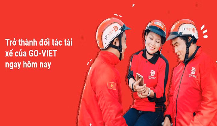 Tuy nhiên, nếu chỉ tính dịch vụ chở khách hai bánh, Go-Viet vẫn rộng rãi hơn trong mức thưởng cho tài xế so với Grab. Ảnh: Goviet.