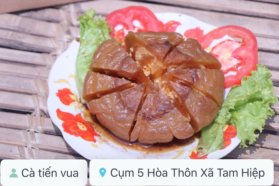 Tính ra, mỗi quả cà dầm tương có giá 50.000 đồng. Ảnh: FB Cà Dầm Tương.