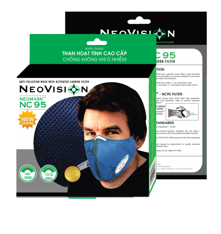 Cụ thể, khẩu trang than hoạt tính cao cấp chống bụi kháng khuẩn chống độc Neovision NeoMask có giá từ 105.000 -120.00- đồng/chiếc; khẩu trang chống bụi Beauty Mask có giá 142.000 đồng/chiếc. Ảnh: NeoMask.