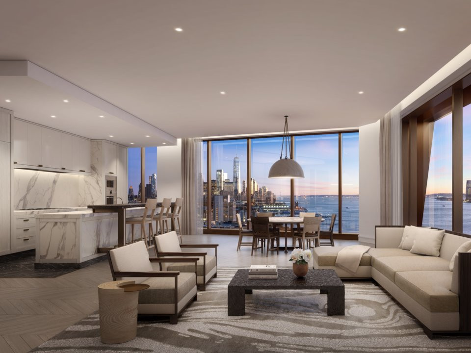 Một phòng khách sang trọng trong tòa nhà.