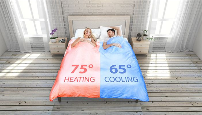 Có thể điều chính nhiệt độ tùy theo ý muốn là ưu điểm nổi bật của chiếc giường thông minh này.