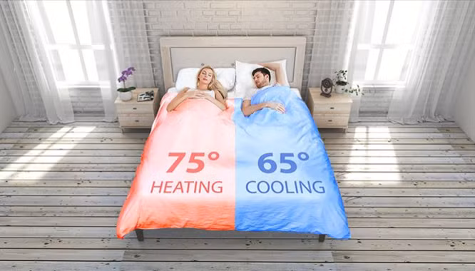 Có thể điều chính nhiệt độ tùy theo ý muốn là ưu điểm nổi bật của chiếc giường thông minh này.