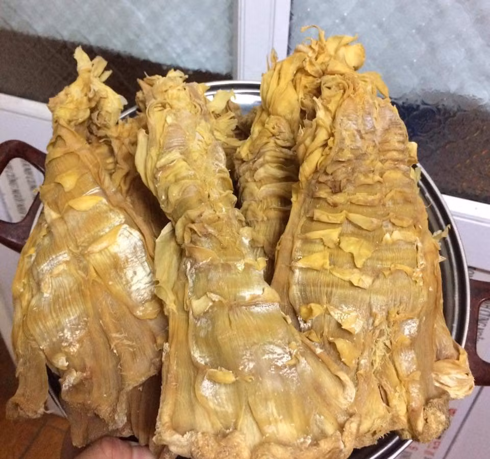 Nên chọn măng búp có màu đều nhau, đốt ngắn và không có xơ. Ảnh: Facebook.