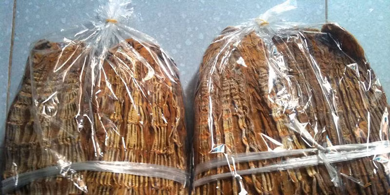 Trong khi đó, măng khô tẩm hóa chất có màu sắc quá bóng loáng hoặc quá xỉ màu. Ảnh: Bachhoaxanh.