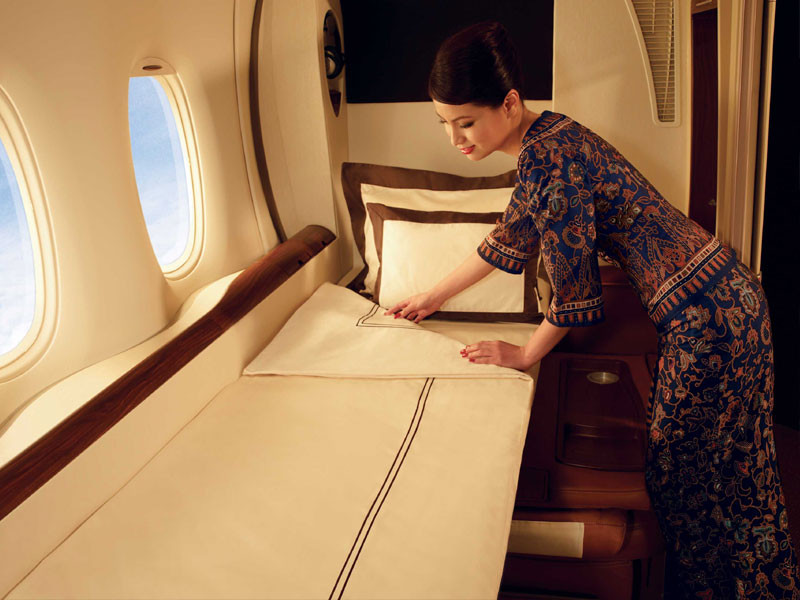 Khoang hạng nhất của Singapore Airlines từ New York đến Singapore có giá 14.000 USD. Nguồn ảnh: Tripstodiscover.