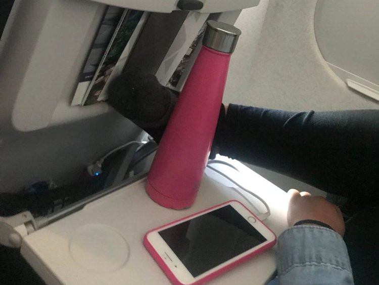 Bàn đựng đồ ăn là một trong những nơi bẩn nhất trên máy bay bởi chúng chỉ được lau một lần/ngày. Tiếp viên hàng không khuyên bạn nên mang theo khăn lau khử trùng để lau sạch bàn.