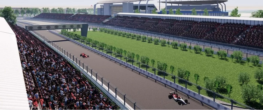 Đường thẳng dọc đường Lê Quang Đạo - Lê Đức Thọ được cho là một trong những đường thẳng dài nhất ở làng F1 với 1,5km.