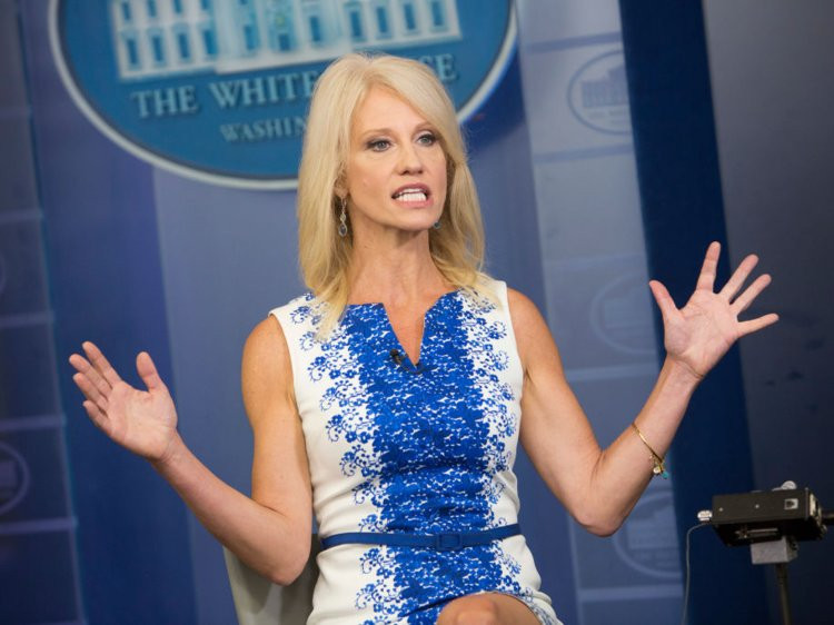 Kellyanne Conway bắt đầu công việc với tư cách là người quản lý chiến dịch của Tổng thống Trump vào năm 2016. Sau đó, bà được chỉ định làm cố vấn cho tổng thống và thường xuất hiện trên truyền hình. 183.000 USD là mức lương bà nhận được hàng năm.