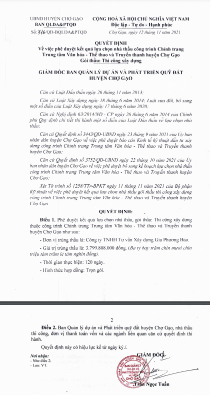 Gia Phương Bảo trúng 7/11 gói thầu ở Ban Quỹ Đất huyện Chợ Gạo - Hình 3 Gia Phuong Bao trung 7/11 goi thau o Ban Quy Dat huyen Cho Gao-Hinh-3