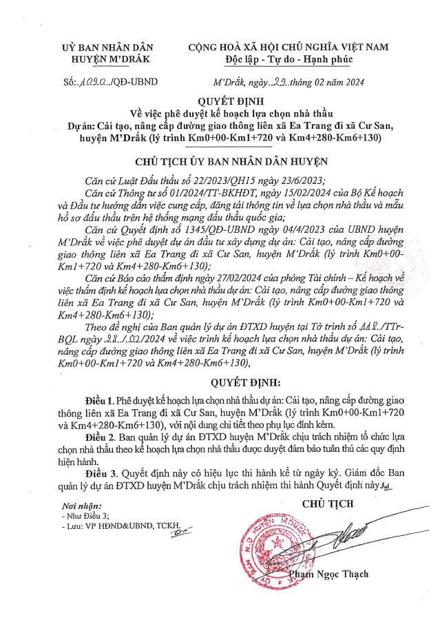 Cuộc đua ‘song mã’ giành gói thầu gần 20 tỷ đồng ở huyện M'Drắk - Hình 2 Cuoc dua ‘song ma’ gianh goi thau gan 20 ty dong o huyen M'Drak-Hinh-2