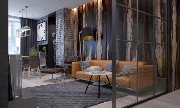 Căn hộ này được thiết kế đơn giản, thậm chí đến mức tối giản. Để tạo sự liên kết giữa hai không gian, chủ nhân của căn hộ đã sử dụng các bức tường kính để tách biệt giữa các phòng nhưng vẫn giữ được sự riêng tư cần thiết đồng thời không đóng kín bất cứ không gian nào.