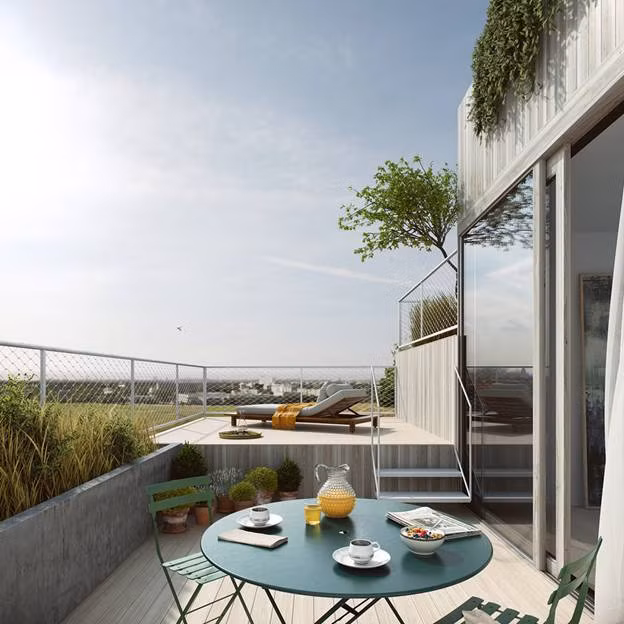 Cây xanh và các khu cảnh quan trên mái nhà có thể kết nối để làm mờ ranh giới giữa công viên và các tòa nhà.