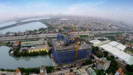 Ra mat can ho mau va anh thuc te tien do du an Hateco Hoang Mai