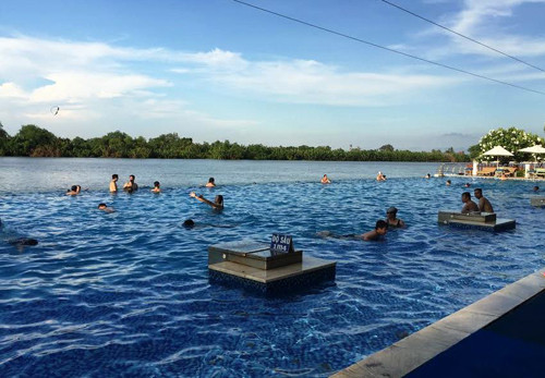 Hồ bơi Khu du lịch The BCR, nơi xảy ra vụ tai nạn bé trai 5 tuổi bị đuối nước.