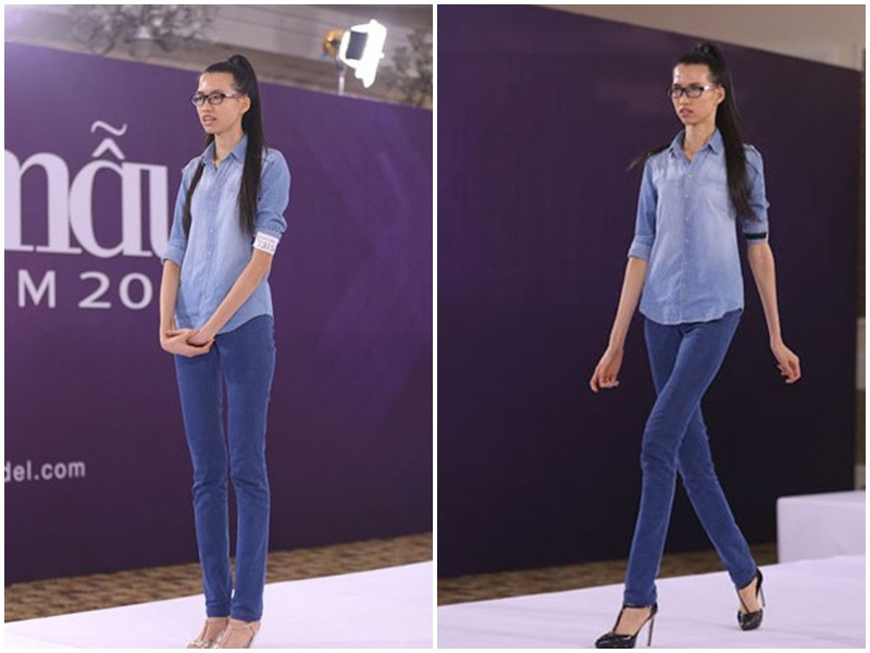 Khi tham gia cuộc thi Vietnam’s Next Top Model 2015, Hồng Xuân gây chú ý bởi chiều cao 1m90. Ở sân chơi này, cô đoạt giải á quân. Ảnh: Vietnam’s Next Top Model