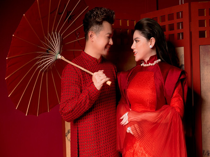 Trên mạng xã hội, Tuyết Trinh không ít lần đăng tải hình ảnh bên Lâm Vũ. Ảnh: Vietnamnet