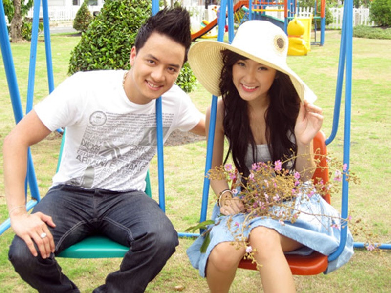 Hình ảnh Angela Phương Trinh - Cao Thái Sơn khi quay MV vào 13 năm trước. Ảnh: Dân Việt