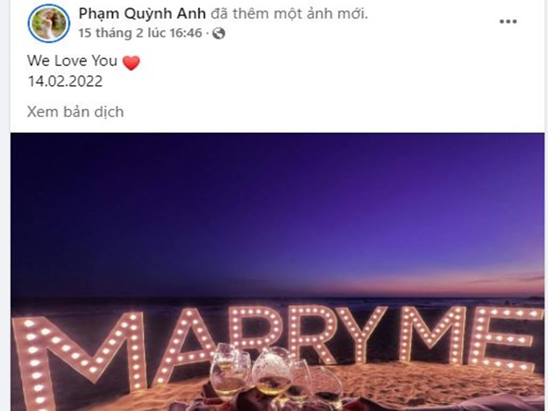 Tin đồn Phạm Quỳnh Anh được cầu hôn khiến dư luận xôn xao. Phía nữ ca sĩ hiện tại chưa lên tiếng về tin đồn này. Ảnh chụp màn hình