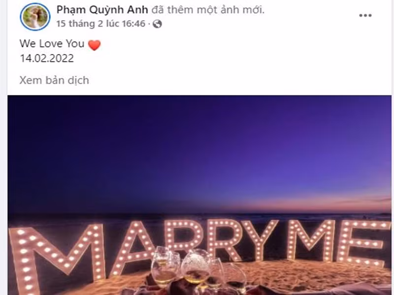 Tin đồn Phạm Quỳnh Anh được cầu hôn khiến dư luận xôn xao. Phía nữ ca sĩ hiện tại chưa lên tiếng về tin đồn này. Ảnh chụp màn hình