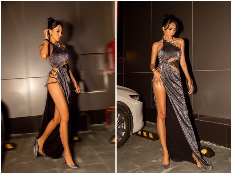 Có làn da nâu, tình tin đồn của Kỳ Duyên được mệnh danh là "viên ngọc đen" của làng mẫu Việt.