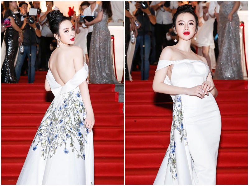 Cô khéo khoe lưng trần quyến rũ, vòng một gợi cảm.