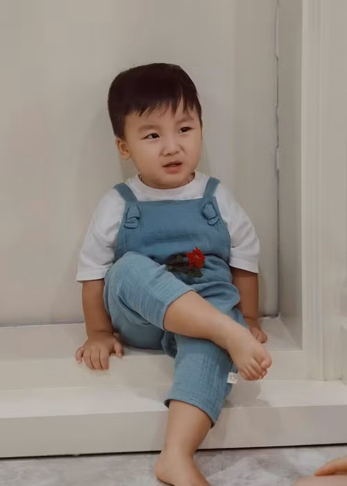 Fanpage của bé Bo đăng tải nhiều khoảnh khắc đáng yêu của cậu con nhóc.