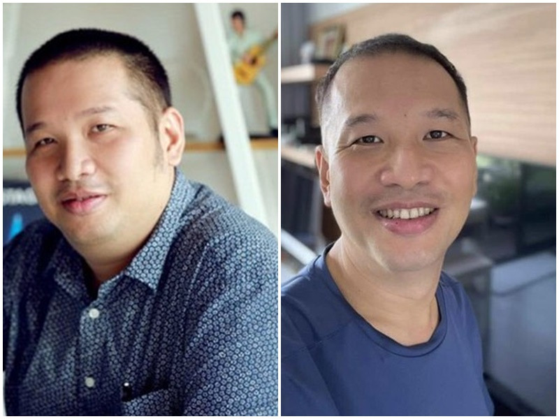 Chồng cũ của Phạm Quỳnh Anh từng gây bất ngờ khi giảm 32kg trong mùa dịch COVID-19, từ 110kg xuống còn 78kg.