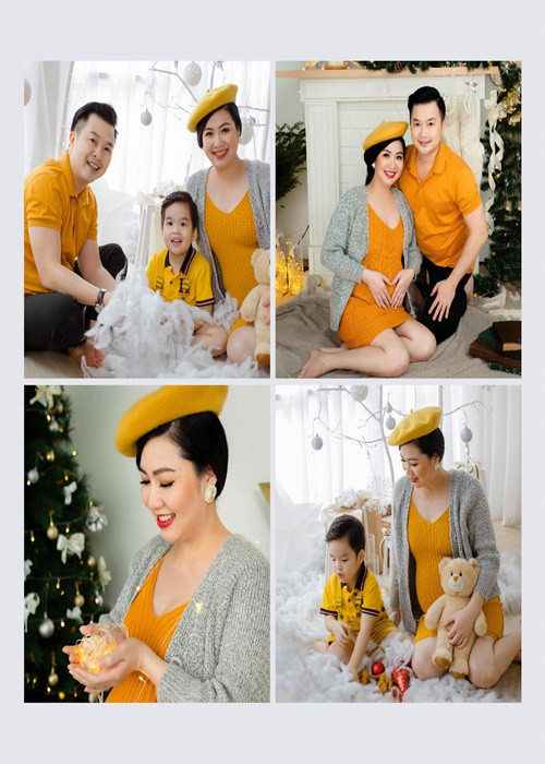 Lê Khánh khoe ảnh mang bầu lần 2 bên chồng con. Nữ diễn viên chia sẻ, trong 2 lần mang bầu, cô được chồng hết mực chiều chuộng và chăm sóc tận tình.