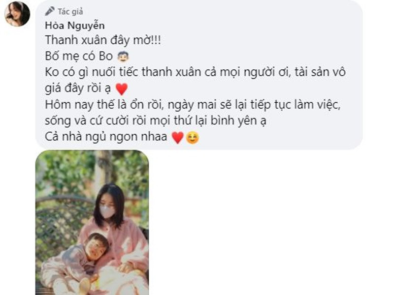 Nữ ca sĩ tâm sự, cô không tiếc nuối thanh xuân bởi tài sản vô giá cô có được chính là con trai.