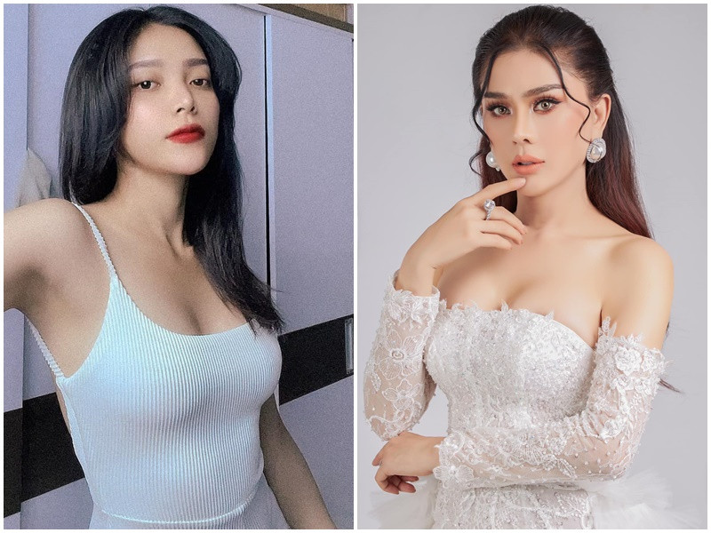 Cả hai tự tin khoe vóc dáng trong các mẫu trang phục bó sát.