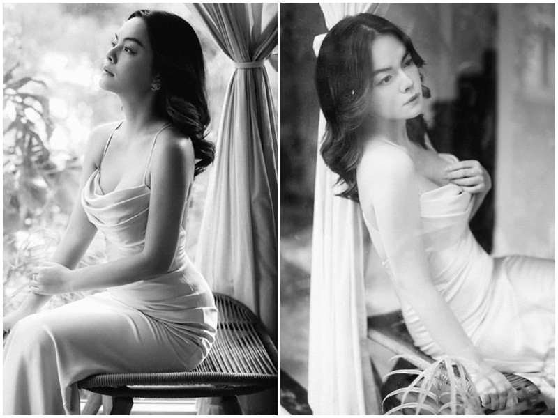 Vóc dáng gợi cảm của bà mẹ hai con khiến người đối diện khó rời mắt.