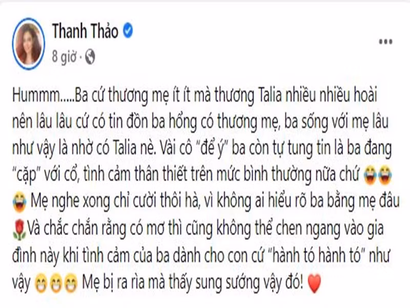 “Bup be” Thanh Thao dan mat “tra xanh” de y chong dai gia