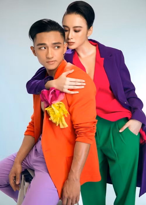 "Bà mẹ nhí" còn vướng nghi vấn “phim giả tình thật” với Hữu Vi. Đối mặt với nghi vấn tình cảm, cả hai chỉ chia sẻ úp mở. Ảnh: Thế giới điện ảnh