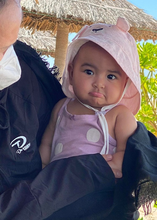 Võ Hạ Trâm đưa bé Moon đi du lịch Đà Lạt vào cuối năm 2021.