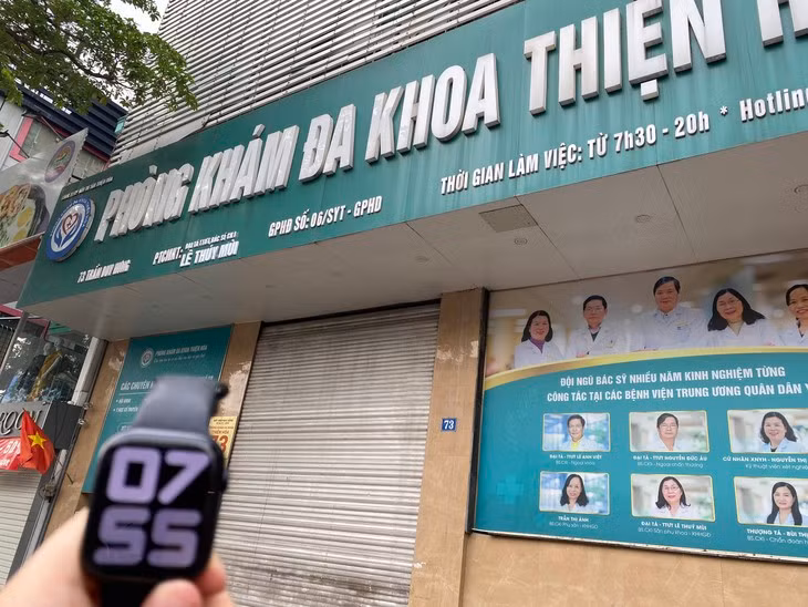 Ghi nhận của PV, trong khung giờ làm việc các ngày 20 và 22/5, phòng khám đa khoa Thiện Hòa đã đóng cửa và ngừng tiếp đón khách.