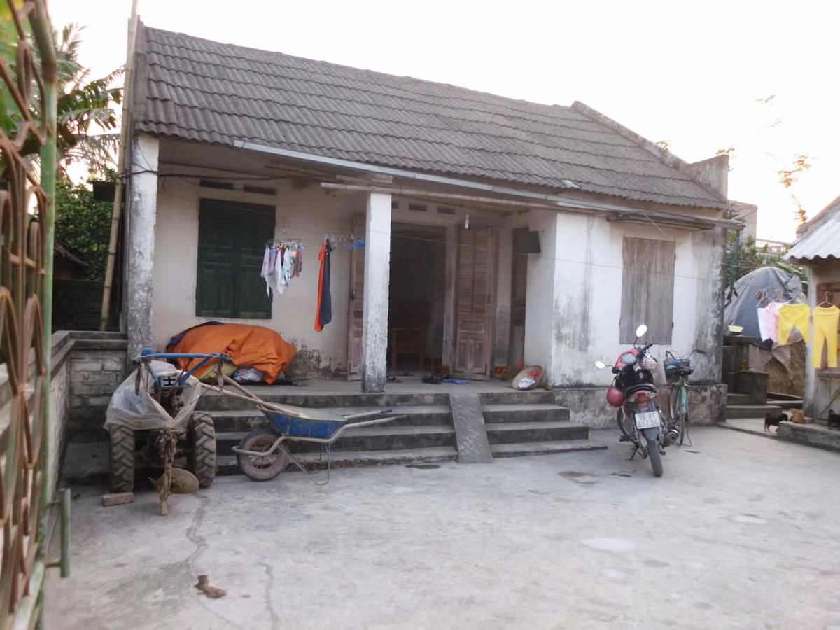 Ngôi nhà đối tượng Trần Văn Điểm tại quê nhà.