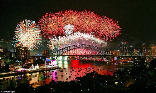 Khoảnh khắc chào năm mới ấn tượng tại Sydney. Ảnh: Getty.