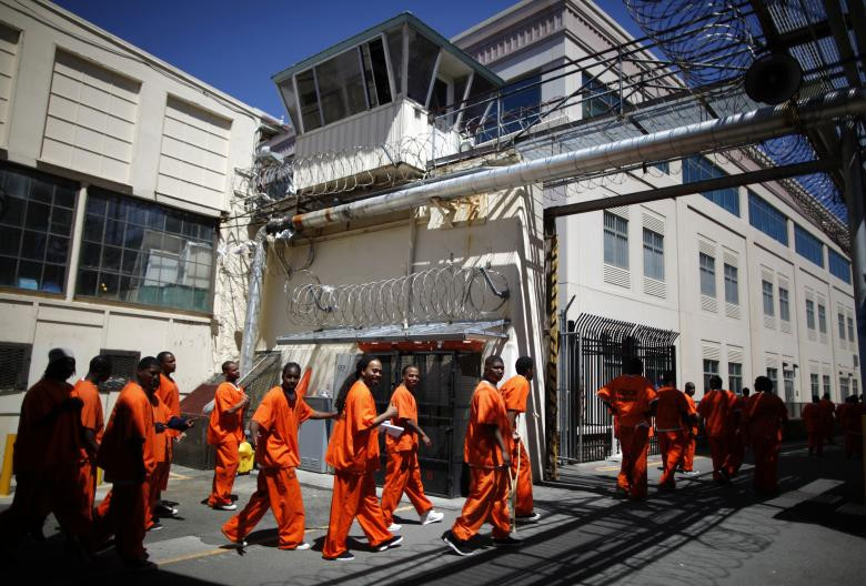 Rất đông phạm nhân trong nhà tù San Quentin ở California hồi tháng 6/2012.
