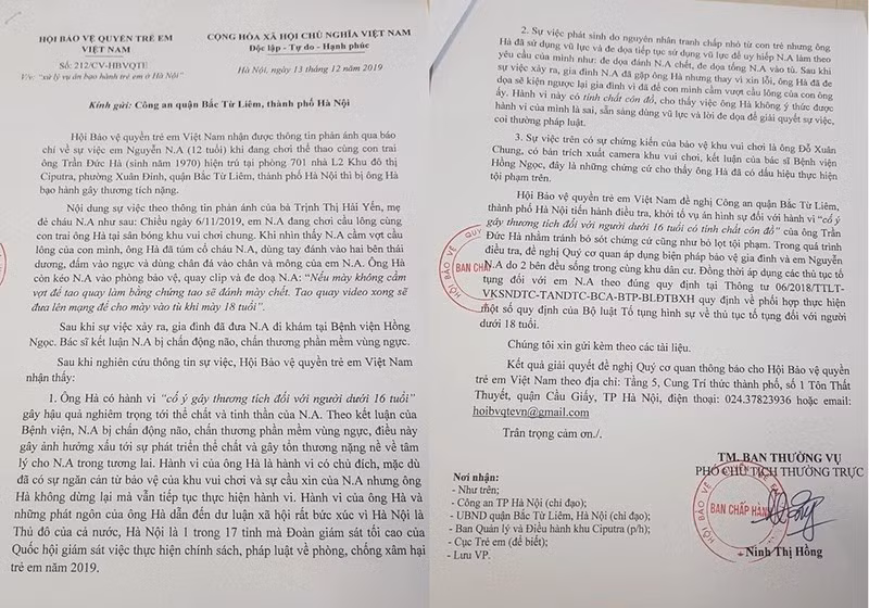 Be 12 tuoi bi danh chan thuong nao o Ciputra: CA Bac Tu Liem bao cao gi?-Hinh-2