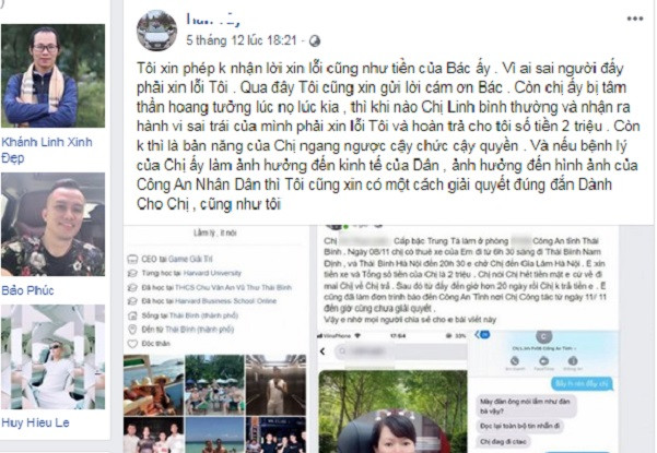 Nu trung ta “quyt tien“: Me chi Linh chua tra tien cho tai xe vi le gi?