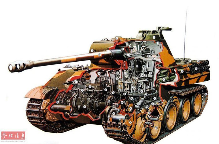 Khi những chiếc xe tăng trở nên quá giống nhau về kích thước lẫn sức mạnh thì việc cho ra đời những xe tăng hạng nặng có kích thước lớn hơn là điều tất yếu đi kèm với đó là cả sức mạnh hỏa lực. Trong ảnh là một chiếc Panther dòng xe tăng chiến đấu hạng trung của Đức trong Chiến tranh thế giới thứ II, nó vẫn có kíp chiến đấu 5 người như Panzer IV nhưng được trang bị giáp dày và súng lớn hơn, không gian bên trong xe cũng được đánh giá khá tốt. Nguồn ảnh: QQ.