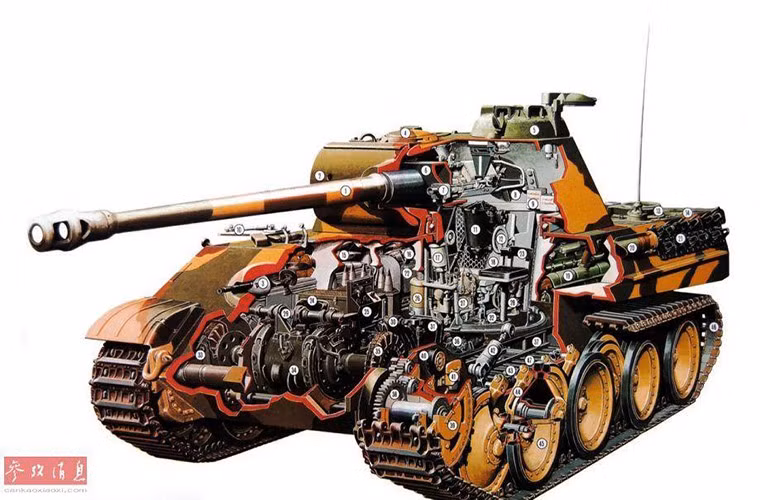 Khi những chiếc xe tăng trở nên quá giống nhau về kích thước lẫn sức mạnh thì việc cho ra đời những xe tăng hạng nặng có kích thước lớn hơn là điều tất yếu đi kèm với đó là cả sức mạnh hỏa lực. Trong ảnh là một chiếc Panther dòng xe tăng chiến đấu hạng trung của Đức trong Chiến tranh thế giới thứ II, nó vẫn có kíp chiến đấu 5 người như Panzer IV nhưng được trang bị giáp dày và súng lớn hơn, không gian bên trong xe cũng được đánh giá khá tốt. Nguồn ảnh: QQ.