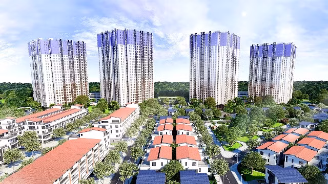 Phối cảnh tổng thể dự án West Bay Sky Residences.