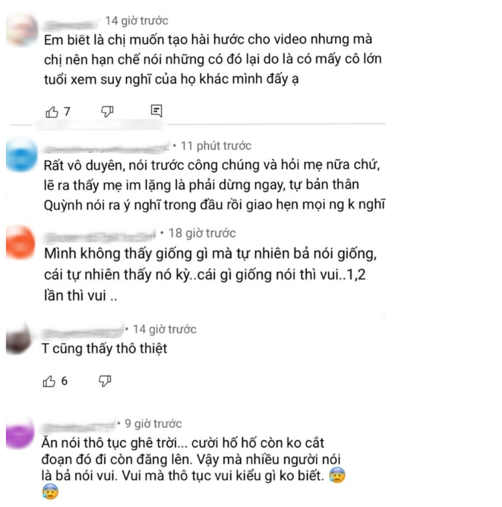 Phần đông netizen cho rằng họ sẽ không nghĩ gì khác nếu như Quỳnh Trần JP không ẩn ý về hình ảnh liên tưởng nhạy cảm.