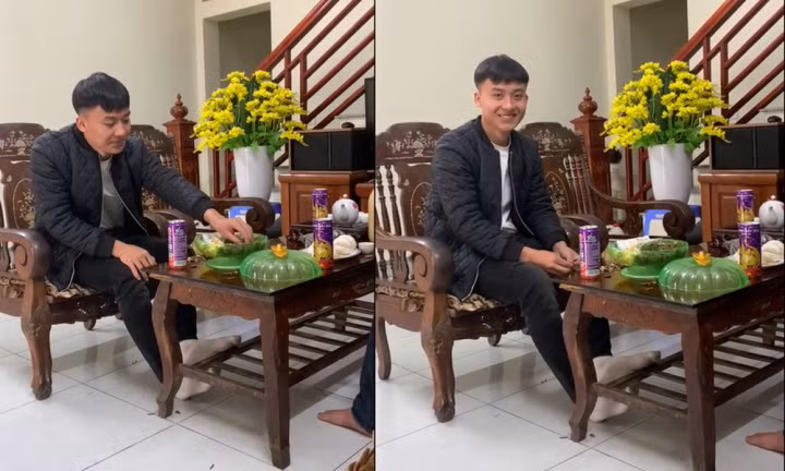 Ngồi chán quá không biết nói gì, tuy nhiên anh chàng này nở được nụ cười như vậy là cũng ổn rồi.