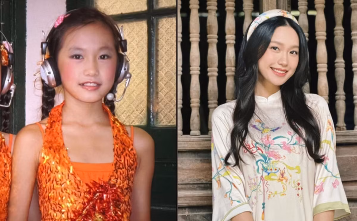 Có thể thấy từ nhỏ, bạn gái Đoàn Văn Hậu đã có gương mặt khả ái, tươi tắn.