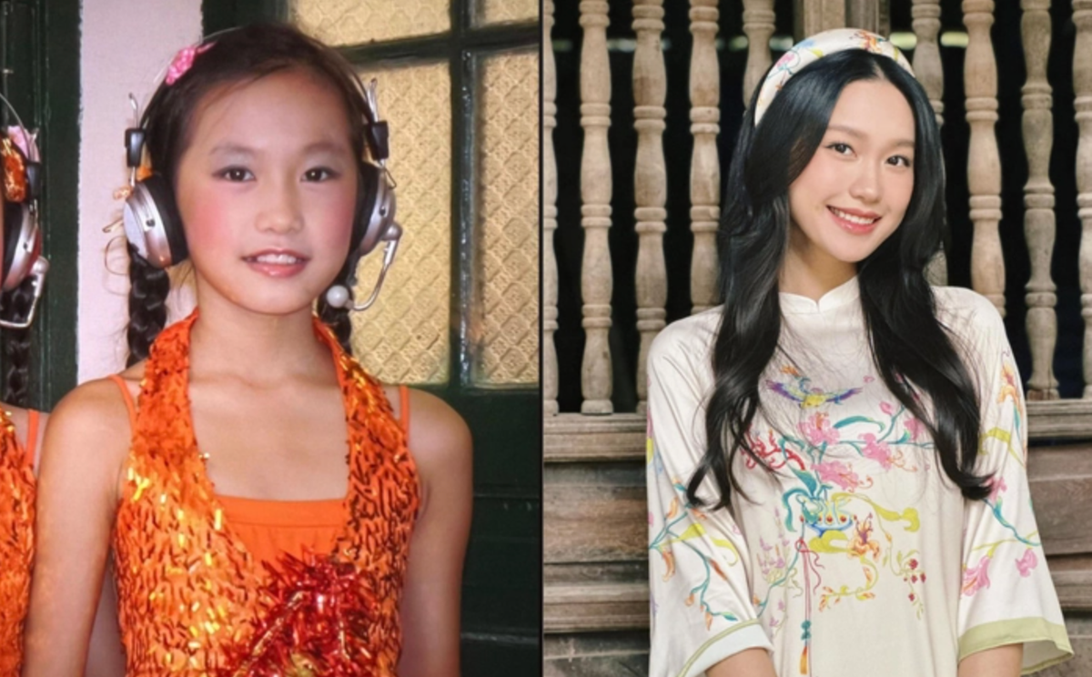 Có thể thấy từ nhỏ, bạn gái Đoàn Văn Hậu đã có gương mặt khả ái, tươi tắn.