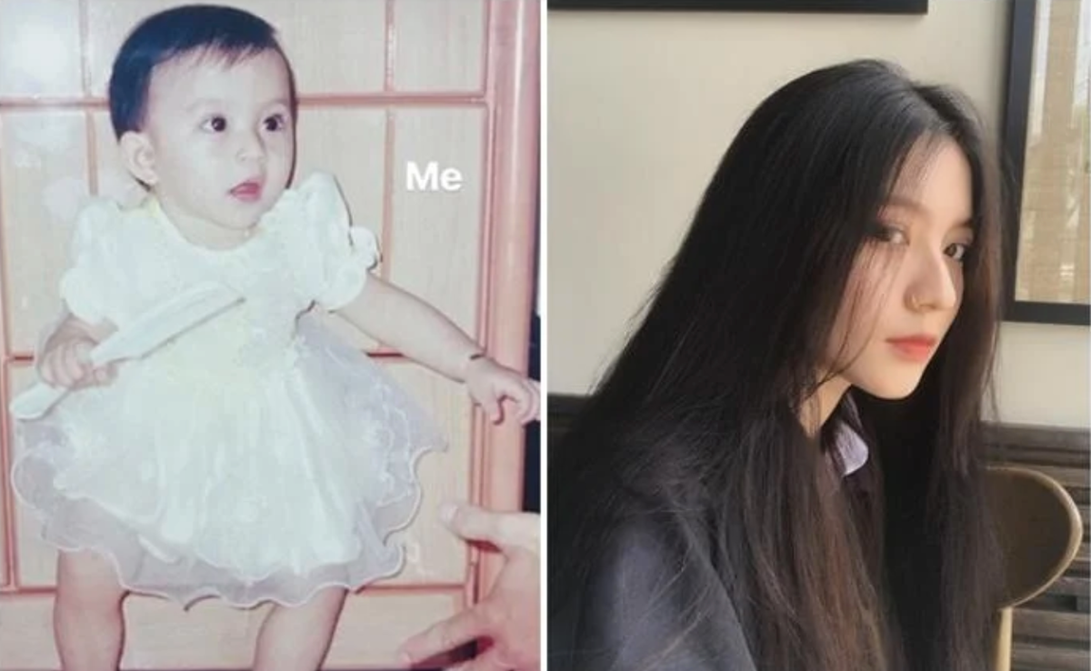 Khi nói đến hotgirl thế hệ mới, sẽ là thiếu sót nếu không nhắc đến Bâu (Nguyễn Ngọc Phương Vy, sinh năm 1999). Trong bức ảnh có thể thấy ngay từ khi còn nhỏ, Bâu đã sở hữu gương mặt tròn, đôi mắt to sáng rất đẹp. Ảnh: FBNV