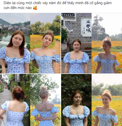 Mới đây, màn giảm cân của cô nàng xứ Trung khiến chị em nhìn vào ai cũng muốn xin vía bởi màn lột xác không thể hoàn hảo hơn.