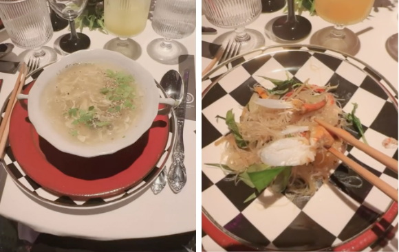 Trong đoạn clip TikTok cô nàng cũng chia sẻ hình ảnh các món ăn trong bữa tiệc sinh nhật hoành tráng của cô.